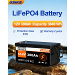 Комплект 3 бр. литиеви батерии LiFePO4 GSIKE 12V 100Ah с BMS