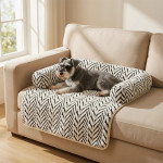 Мек плюшен дюшек и протектор за диван за кучета и котки