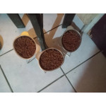 Повдигната купа за котки от неръждаема стомана 304