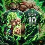 Аниме тениска Dragon Ball Broly с 3D принт Аниме тениска Dragon Ball Broly с 3D принт