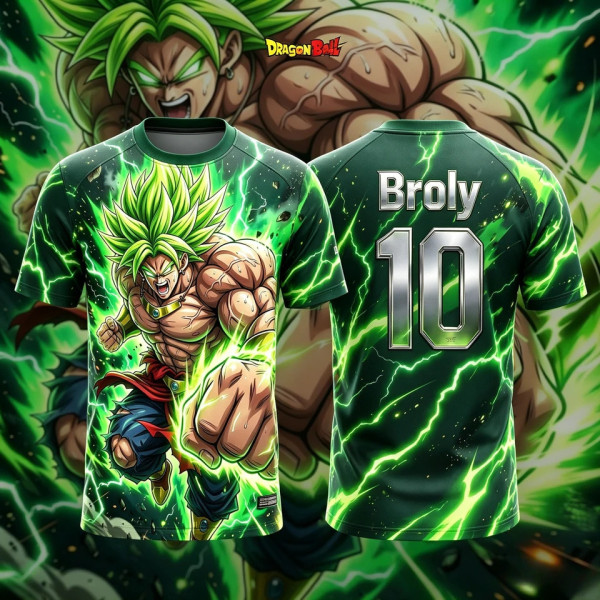Аниме тениска Dragon Ball Broly с 3D принт Аниме тениска Dragon Ball Broly с 3D принт