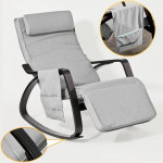 Удобен стол за четене и релакс с допълнителен джоб и регулируема подложка за крака