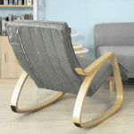 Удобен релакс стол с функция люлеене и стойка за крака за почивка, четене и гледане на телевизия