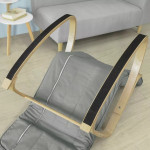 Удобен релакс стол с функция люлеене и стойка за крака за почивка, четене и гледане на телевизия