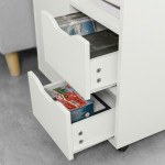 Подвижен шкаф на колелца маса за принтер с една врата, две чекмеджета и   регулируем вътрешен рафт.