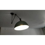 Овална кръгла лампа полилей за кухня, осветление за дневна или спалня с чупещи рамена позволяващи насочване на светлината във всяка посока, дизайнерско осветление