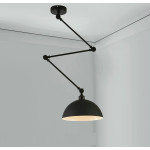 Овална кръгла лампа полилей за кухня, осветление за дневна или спалня с чупещи рамена позволяващи насочване на светлината във всяка посока, дизайнерско осветление