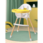 Функционален бебешки стол за хранене, детски висок стол за маса с регулируема височина и предпазен колан