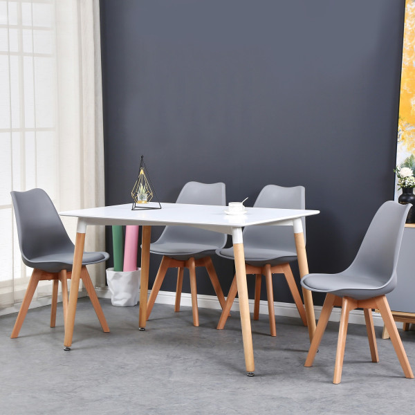 Сет от 6 стола в скандинавски дизайн високо качество и гарантирана стабилност, удобство и стил за вашата кухня, заведение, клиника и др