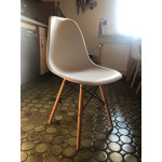 Дизайнерски стол в нордик стил, комплект от 6 бр. скандинавски стил кухненски столове изработени от дърво, метал и пластмаса