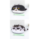 Ефектено портмоне несисер за пособия, моливник, калъф за химикали с формата на симпатична котка в 6 различни вида с плюшено гръбче