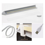 Ергономична LED лампа за бюро или стойка за под, подходяща за бюро, плот и работа с компютър с 200 см USB кабел 3 режима на светене с 5 степени на яркост и огъваема стойка за лесно позициониране