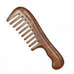 Дървен гребен за подобряване на кръвообращението на скалпа и бърз растеж на косата. 