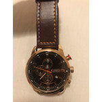 Красив мъжки часовник хронограф с контрастни цветове и кожена каишка с избор от 6 различни цветови комбинации