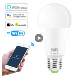 Енергоспестяваща WI-FI смарт крушка, свързвате към приложение и контролирате силата на светлина в проценти от 1% до 100% от телефон или с гласови команди чрез Алекса
