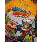 Детска блуза с качулка тип суичър с героите от хитовата игра Super Zings, изцяло напечатан суичър с пълноцветен принт с геротие от фигурките Супер Зингс
