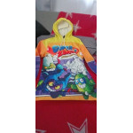 Детска блуза с качулка тип суичър с героите от хитовата игра Super Zings, изцяло напечатан суичър с пълноцветен принт с геротие от фигурките Супер Зингс
