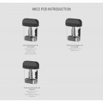 Комплект от 3 бр. подове за електранна цигара SMOK MICO за течност, стандартни, керамични, мрежа вместимост 1.7ML - 0.8 ом, 1.0 ом 1.4ом. 