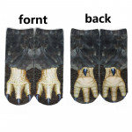Памучни чорапи с реалистичен 3D принт на лапичка на котка или куче, копито, крак на животно, чорапи имитация на лапи на животно вълк, тигър, маймуна, зебра, куче, котка и др