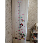 Самозалепващ цветен стикер с Mики Mаус и Mини Mаус - Mickey Mouse за измерване на височината на детето, залепете стикера на стената, гардероба или хладилника и лесно проверявайте ръста на вашето дете 