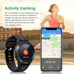 Спортен GPS смарт часовник с функция за измерване на пулса, компас, блу тут, сим карта за разговори, измерване на атмосверно налягане и надморска височина съвместим с Android и iOS
