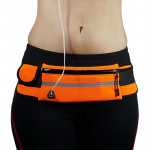 Компактна спортна чанта с колан за кръста водоустойчива за мъже и жени с нисък профил за повече движение без подмятане , джоб за бягане с регулируем колан със светлоотразителна лента 