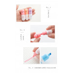 Комплект от 6 броя мини маркери за отбелязване в изкрящи бонбонени цветове във форма на капсула със сладки емоджи капачки муцунки човечета