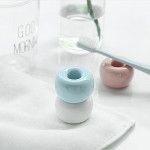 Порцеланова хигиенична стойка за четка за зъби държачка за четки във формата на поничка в 6 бонбонени цвята