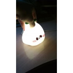 Симпатична силиконова безжична мини нощна лампа във формата на плодче, която си сменя цвета при натиск