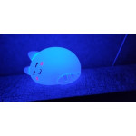 Малка безжична силиконова мека нощна лампа във формата на симпатично котенце със 7 сменящи се цвята