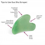 2 В 1 Нефритен зелен ролер за Гуа-Ша масаж въртящ се камък за масаж на лицето, шията и брадичката. 