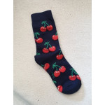 Памучни чорапи  с цветни принтове на плодове и храна, чорап с авокадо, ананас, банан, ягоди, диня, череши 