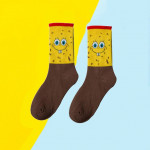 Памучни чорапи с героите от анимационния филм Спондж Боб Sponge Bob, чорапи с цветни принтове за още по-забавно ежедневие