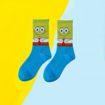 Памучни чорапи с героите от анимационния филм Спондж Боб Sponge Bob, чорапи с цветни принтове за още по-забавно ежедневие