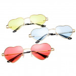 Романтични дамски слънчеви очила във формата на сърце, с избор от 15 различни цвята и преливки