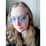 Ретро слънчеви очила унисекс с полу прозрачни стъкла в 7 различни цвятя и голям размер на рамката
