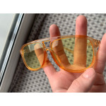Ретро слънчеви очила унисекс с полу прозрачни стъкла в 7 различни цвятя и голям размер на рамката
