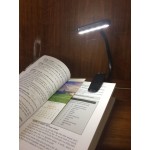 Портативна лед лампа със зарядна батерия и огъваема стойка, с щипка за маса, таблет,   лаптоп, компютър, книга