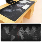 Голяма мека подложка за мишка и клавиатура с гумиран гръб против хлъзгане и принт на картата на света маус пад с размери до 120см 