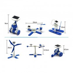 Робот модел за сглобяване 6 играчки в 1 със соларен панел за зареждане, подходящ за подарък
