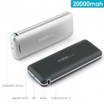  Портативнo външнo мини зарядно с dual USB и капацитет 20000mAh за мобилни телефони iPhone,Samsung,Xiaomi