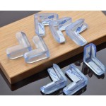 4 броя прозрачни силиконови протектори срещу удар в ръбове на маса и мебели